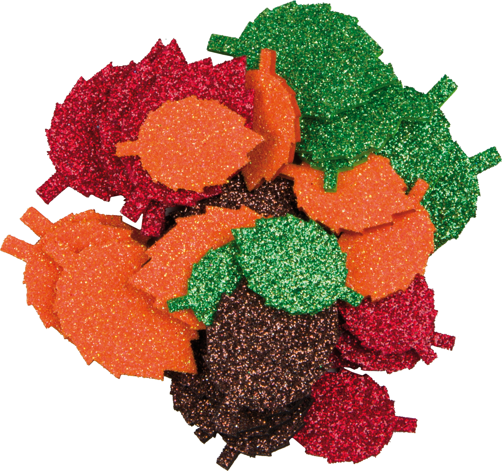 Glitterblätter 1, 32 Stück sortiert