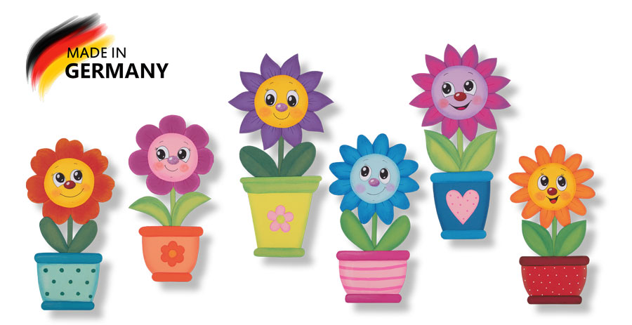Kreativpaket Lustige Blumen im Topf