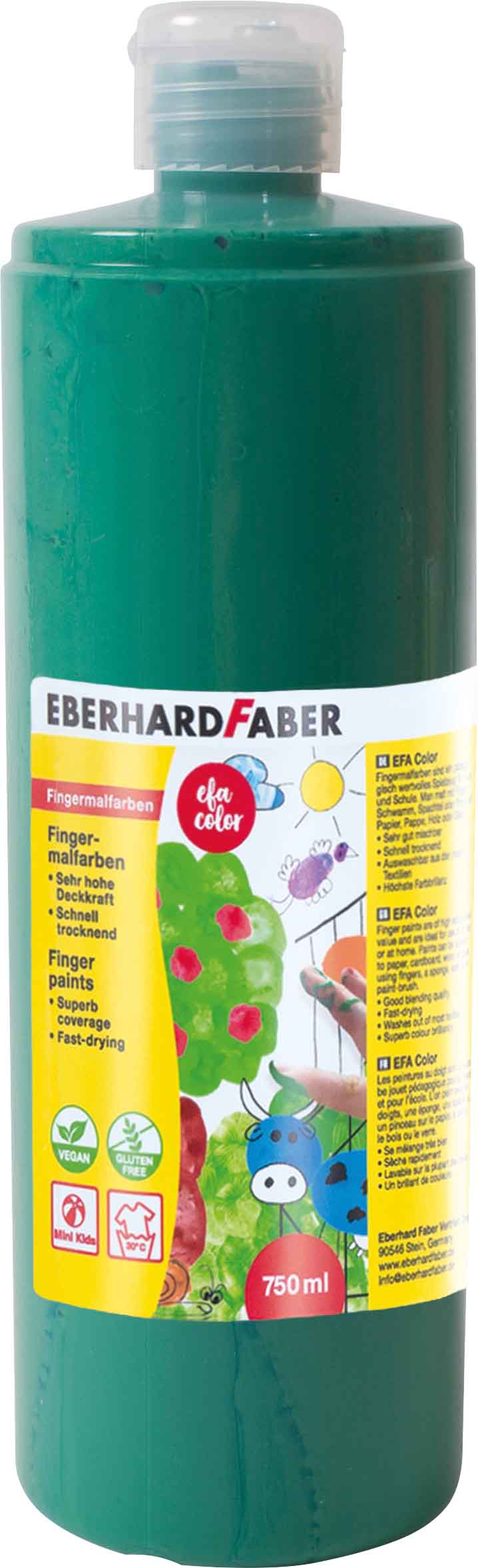 Fingermalfarbe Eberhard Faber dunkelgrün