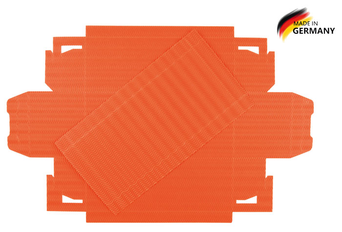 Kreativkarton orange aus 3D Wellpappe