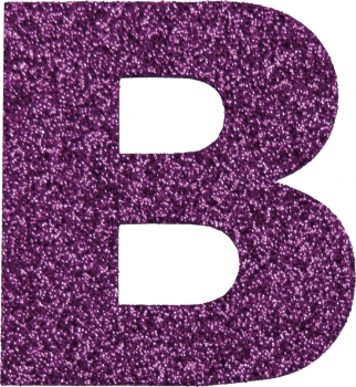 Glitterbuchstabe Maxi B lila