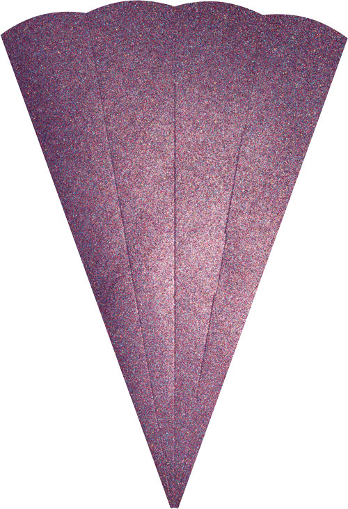 Glitter Schultütenrohling multi