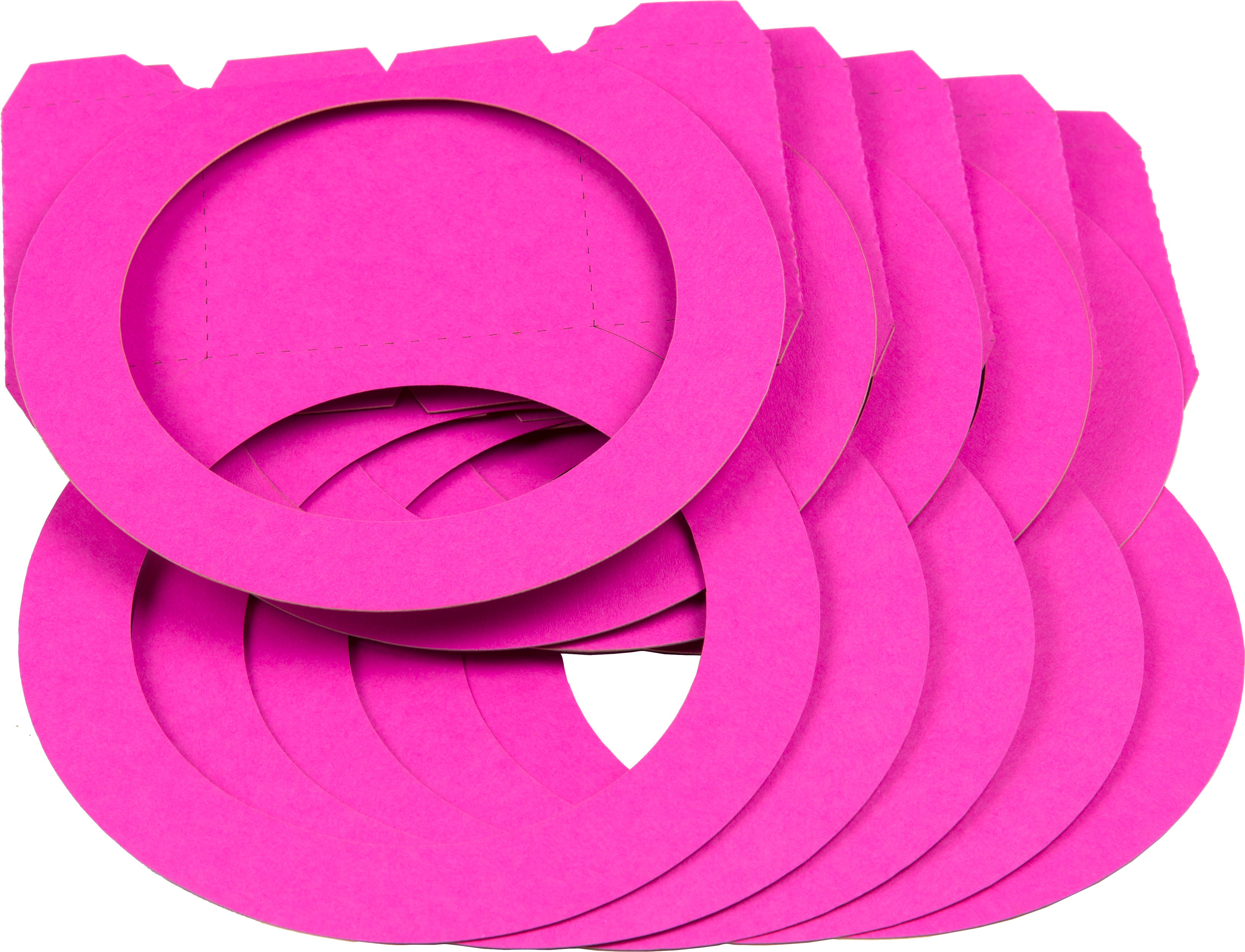 Laternenrohling rund mittel pink, 5 Stück