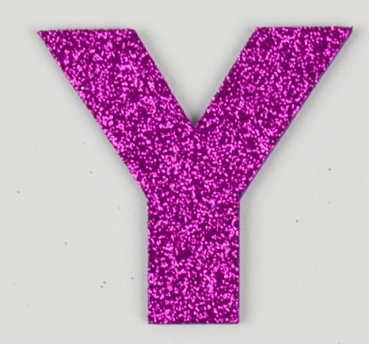 Glitterbuchstabe Maxi Y lila