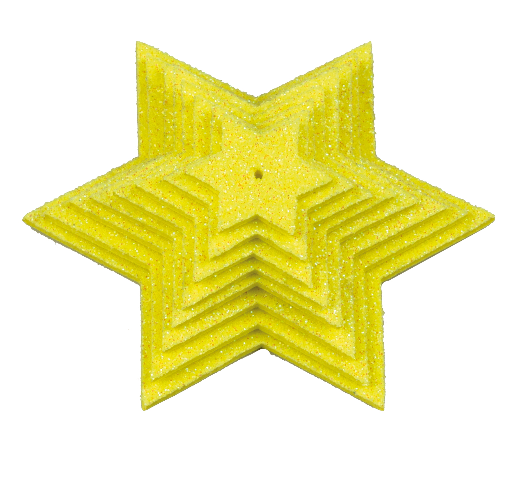 Glittersternenset zitrone