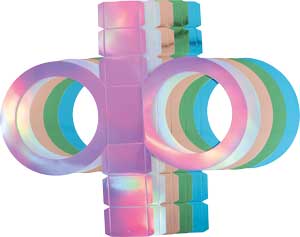 Metallic Laternenrohling rund sortiert