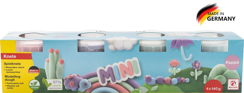 Spielknete Kids Pastellfarben, 4 x 140 g