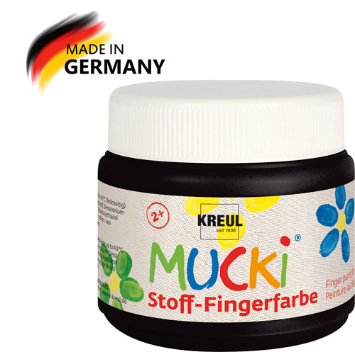 Mucki Textilfingerfarbe schwarz, 150 ml