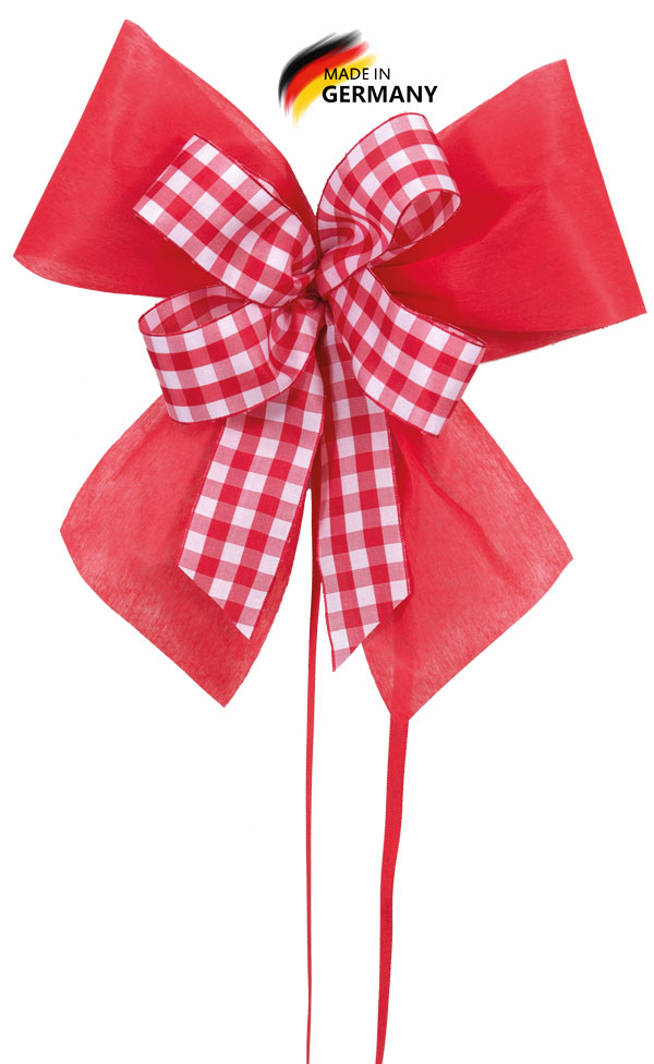 Schultütenschleife rot kariert