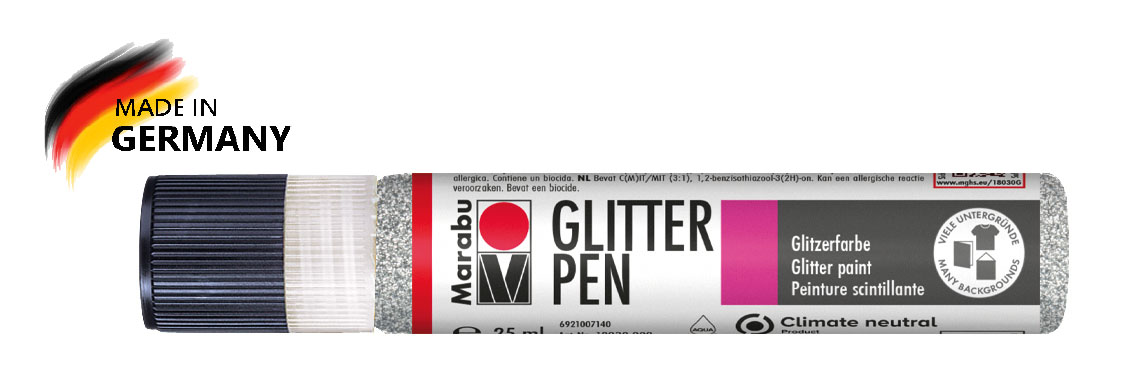 Glitter Pen silber, 25 ml
