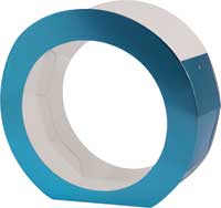 Metallic Laternenrohling rund blau, 5 Stück