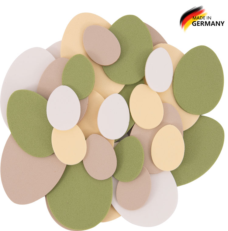 Eier Naturtöne, 36 Stück sortiert