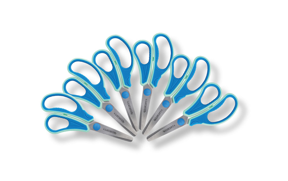 Kinderschere Gripeeze blau, 6 Stück, 14 cm