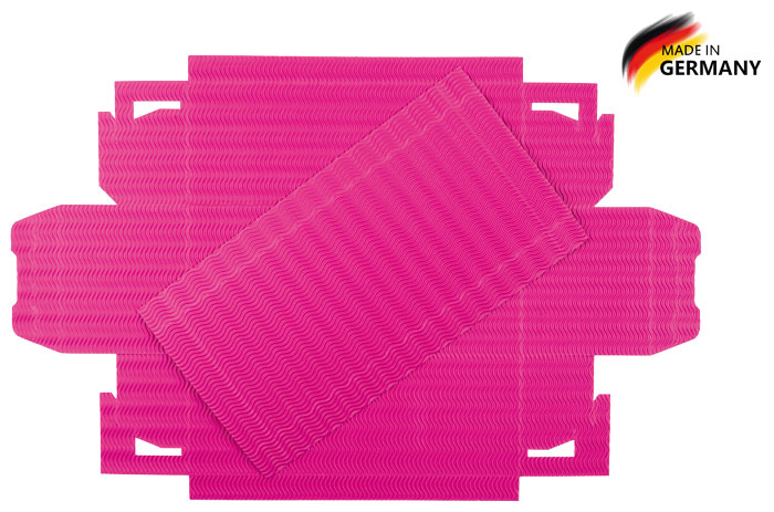 Kreativkarton pink aus 3D Wellpappe