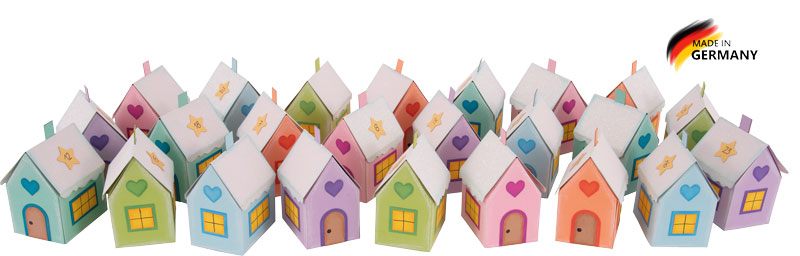 Adventskalender Bastelset Winterhäuschen