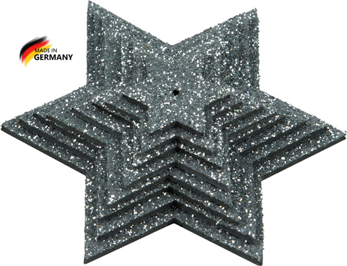 Glittersternenset silber, 8-teilig, aus Moosgummi