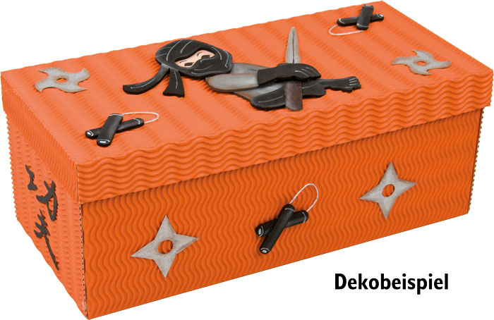 Kreativkarton orange aus 3D Wellpappe