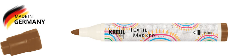 Textilmarker braun, Spitze 2 - 4 mm