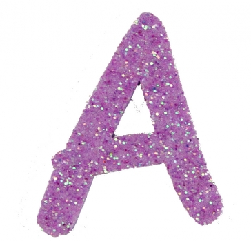 Glitterbuchstabe A flieder