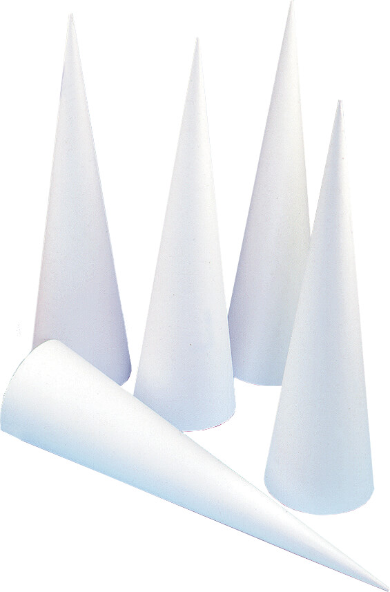 Schultütenrohling weiß, 5 Stück