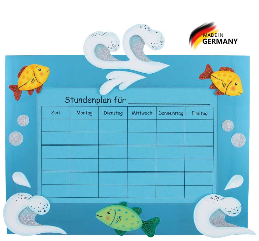 Stundenplan Bastelset Meeresrauschen