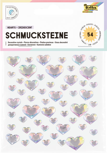 Schmucksteine Herzen irisierend