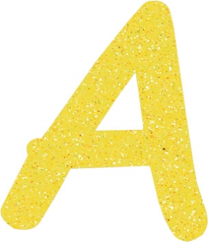 Glitterbuchstabe A gelb
