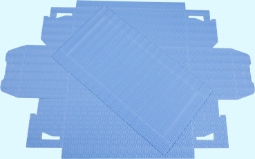 Kreativkarton hellblau aus 3D Wellpappe