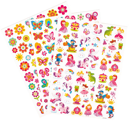 Sticker Märchen, Blumen & Schmetterlinge 221 Stück