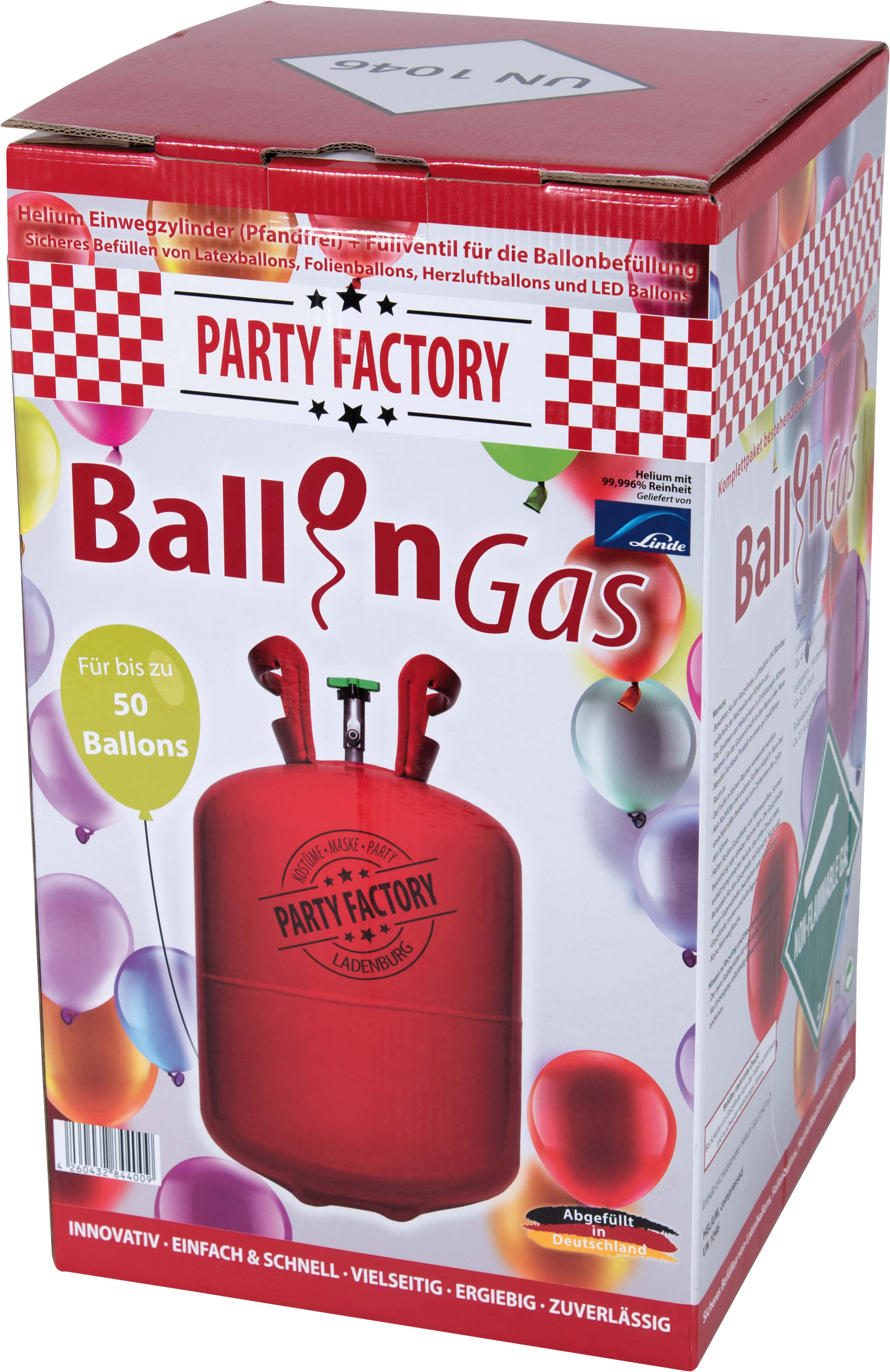 Helium Einwegflasche