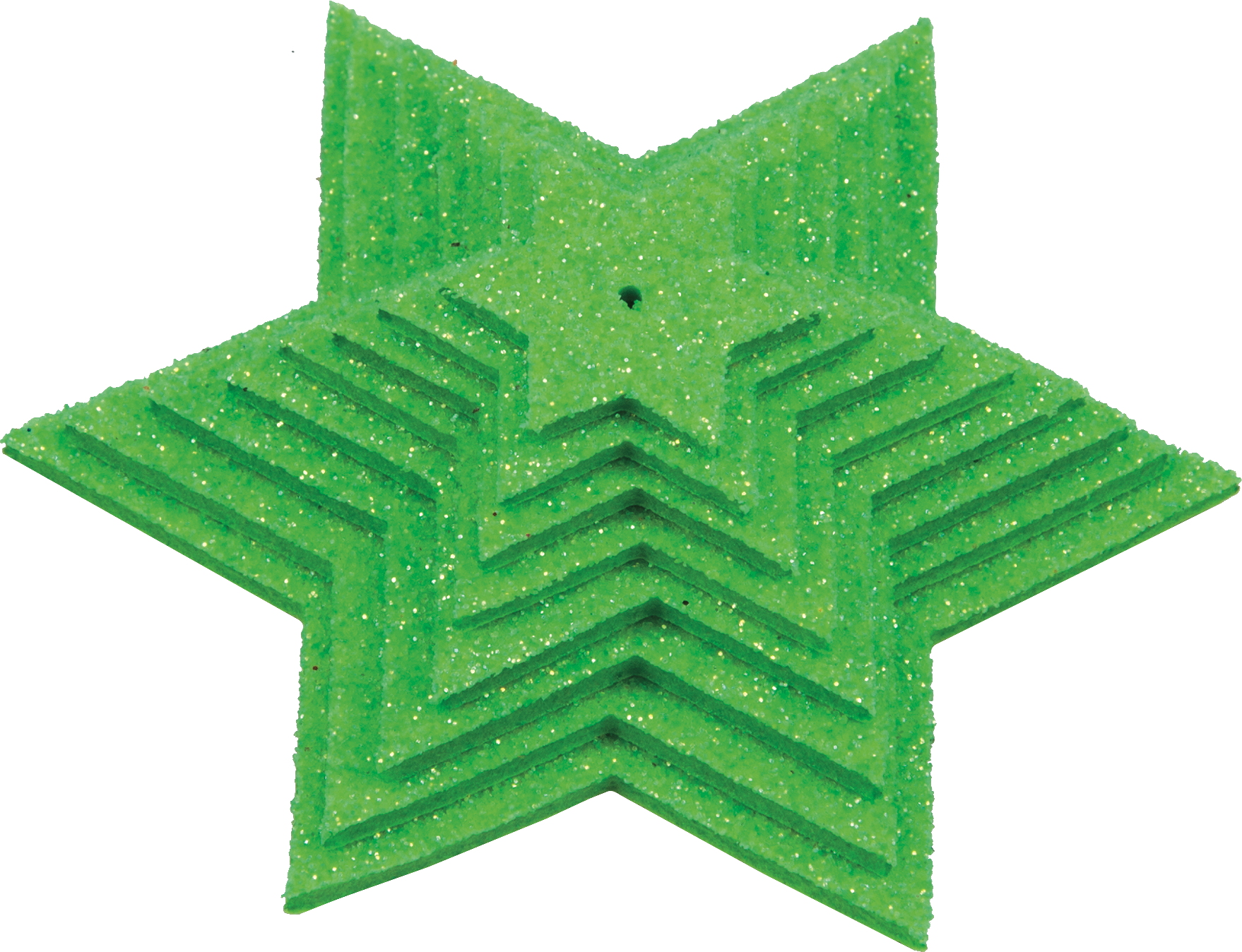 Glittersternenset apfelgrün, 8-teilig