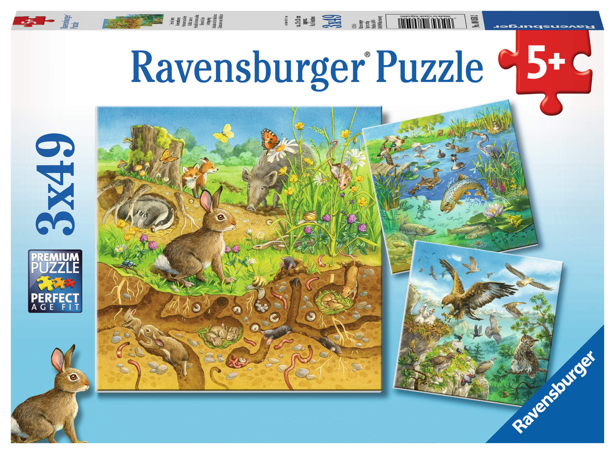Puzzle Tiere in ihren Lebensräumen