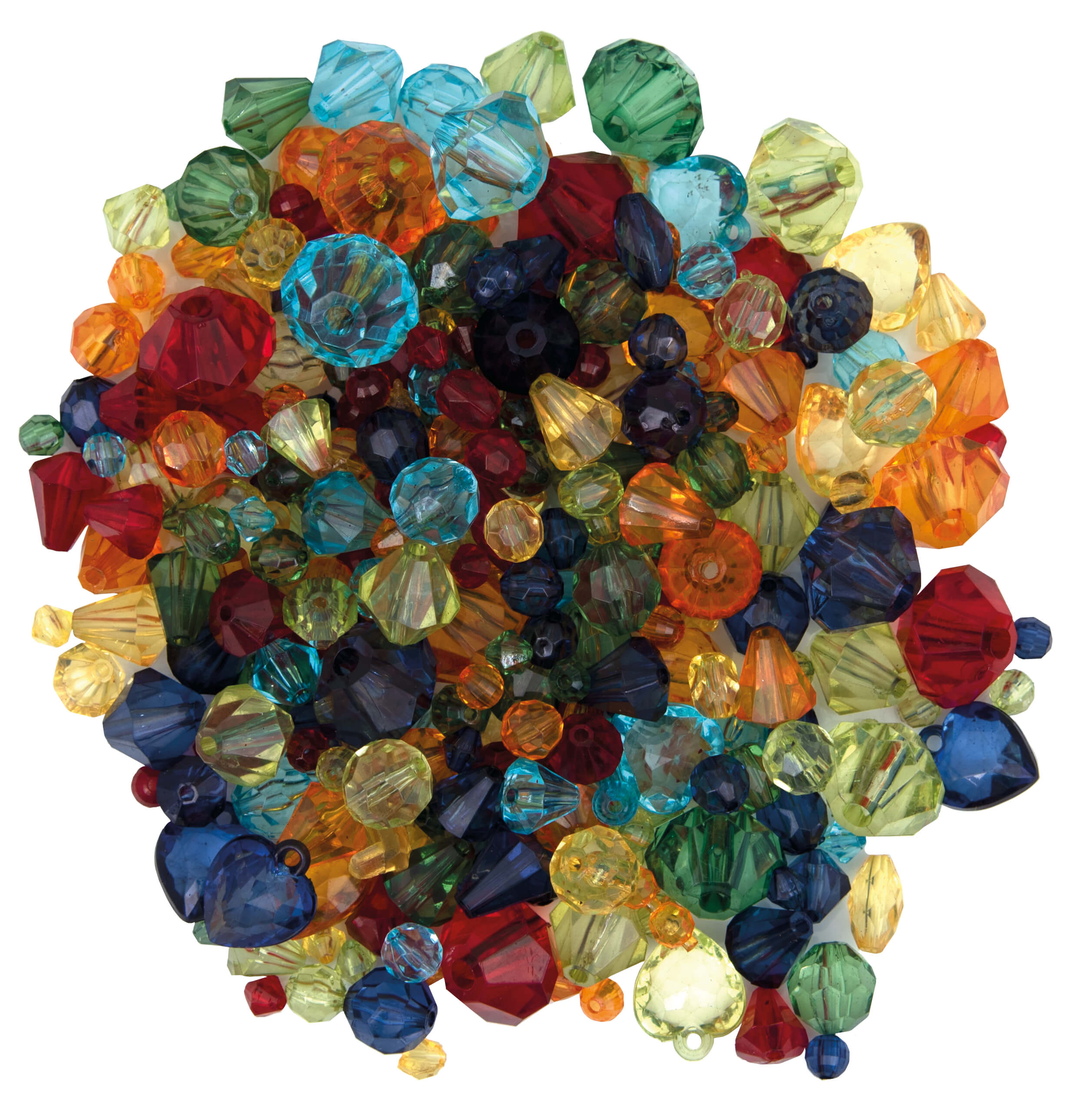 Diamantperlenmischung transparent, 250 Stück