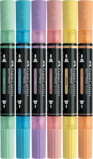 Multi Mark Acrylic pastell 6 Stück sortiert