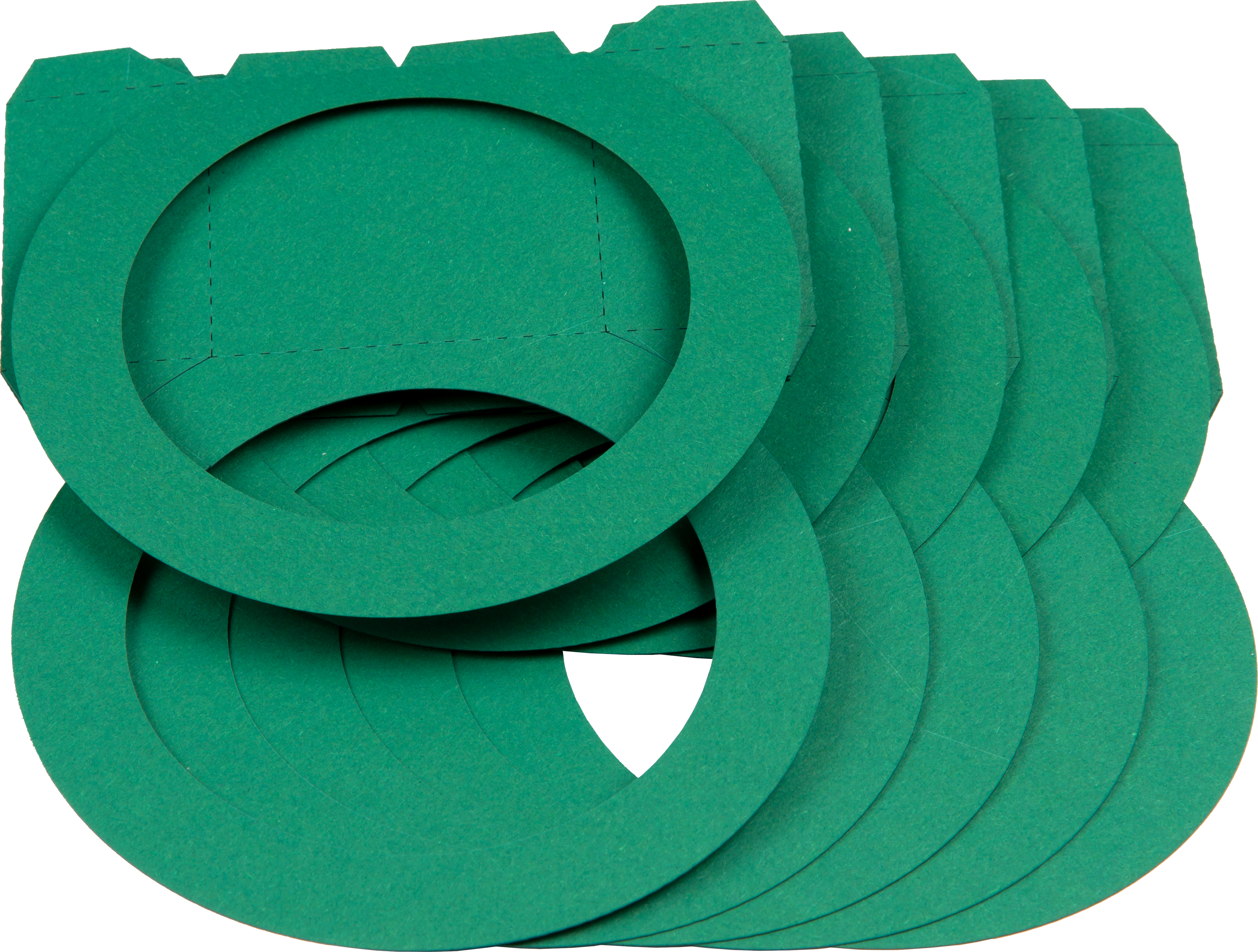 Laternenrohling rund mittel tannengrün, 5 Stück