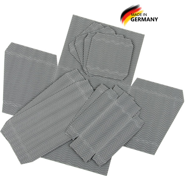 Schreibtischbox grau aus 3D Wellpappe