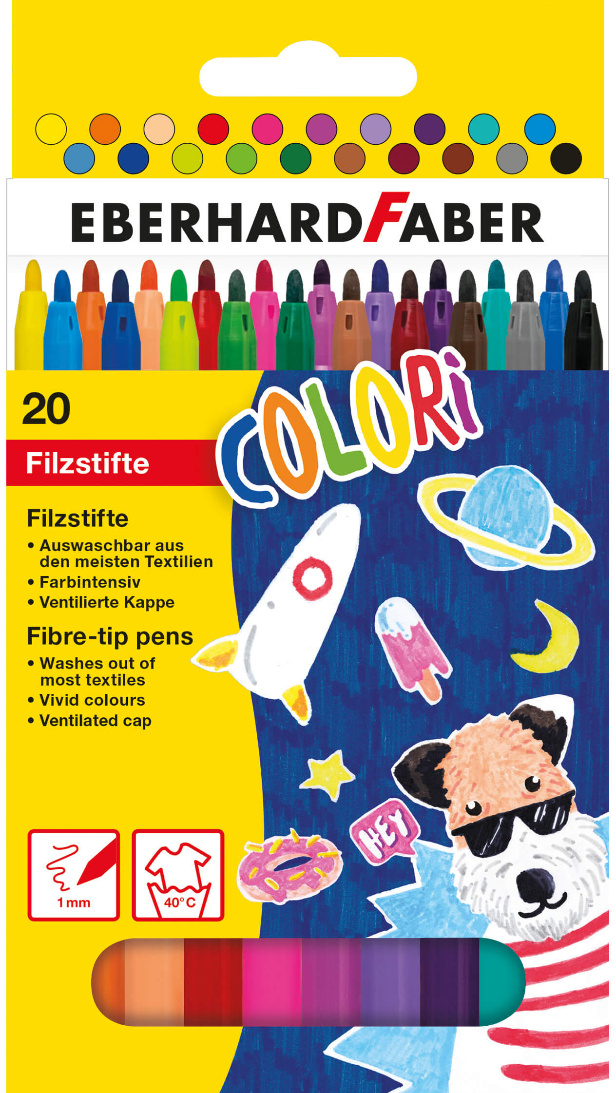 Fasermaler Colori 20 Stück sortiert