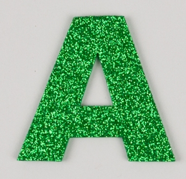Glitterbuchstabe Maxi A grün