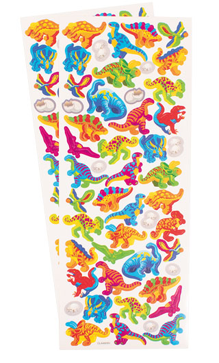 Sticker Dinosaurier 98 Stück sortiert