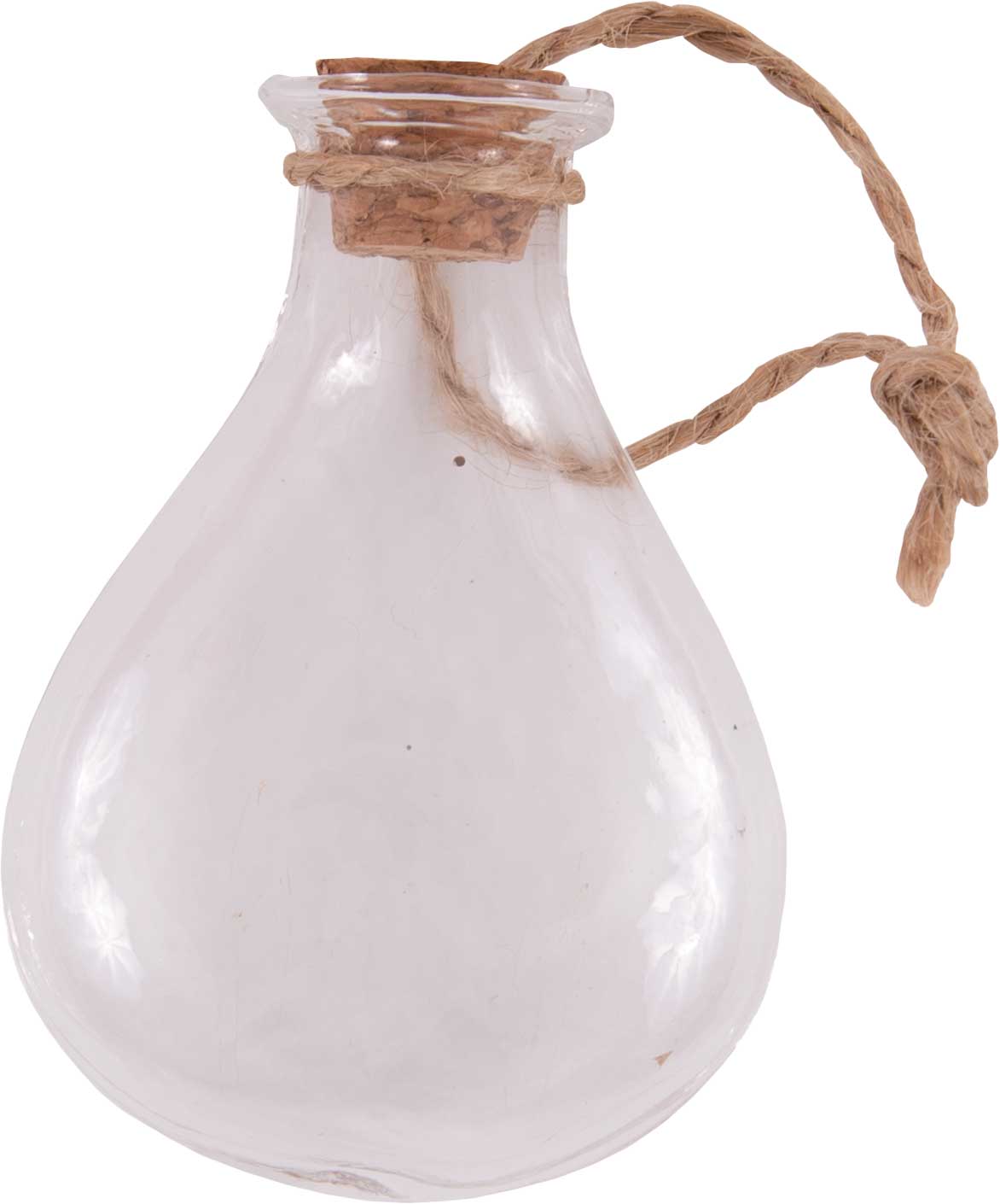 Dekoglas Flasche mit Korken 12 Stück