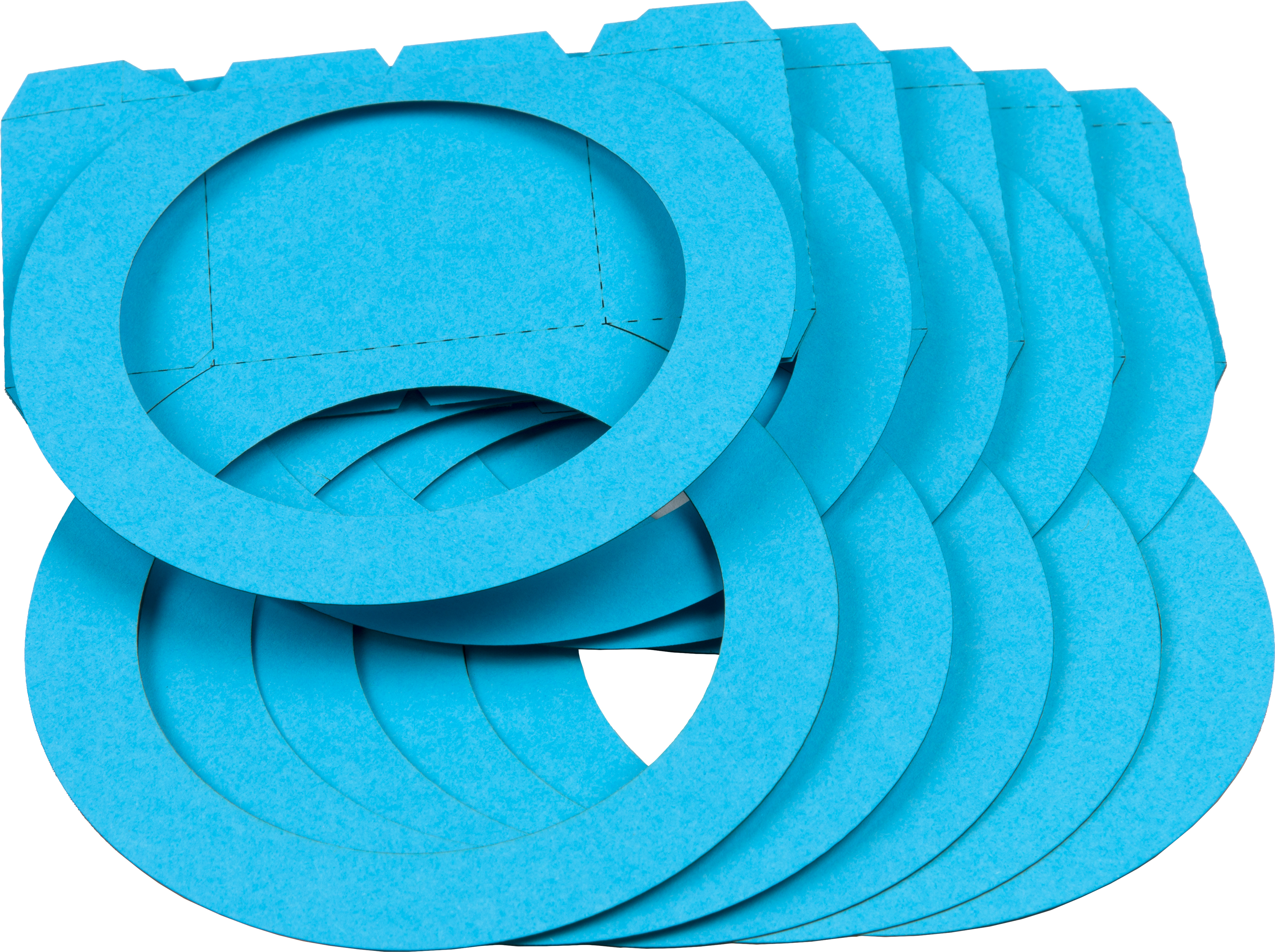 Laternenrohling rund mittel himmelblau, 5 Stück