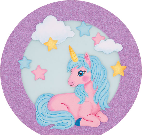 Glitter Laternen Bastelset Darcy Einhorn