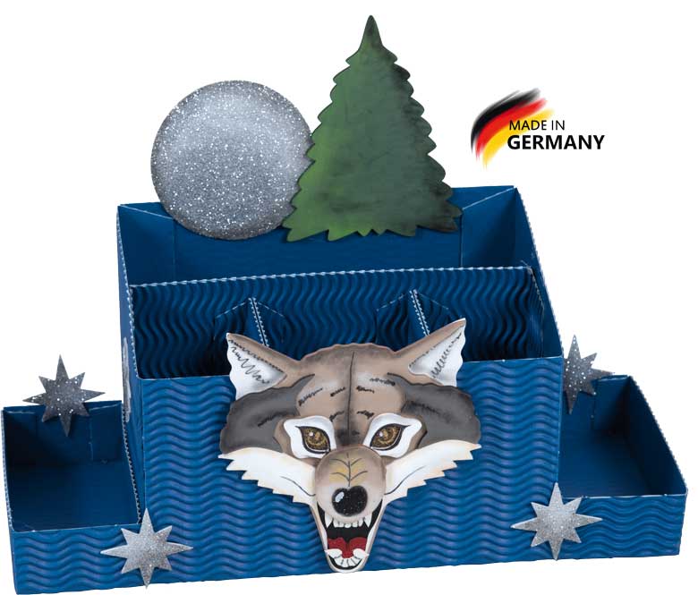 Schreibtischbox Bastelset Wolf