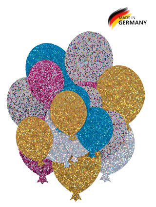 Glitterkartonsortiment grob Luftballons