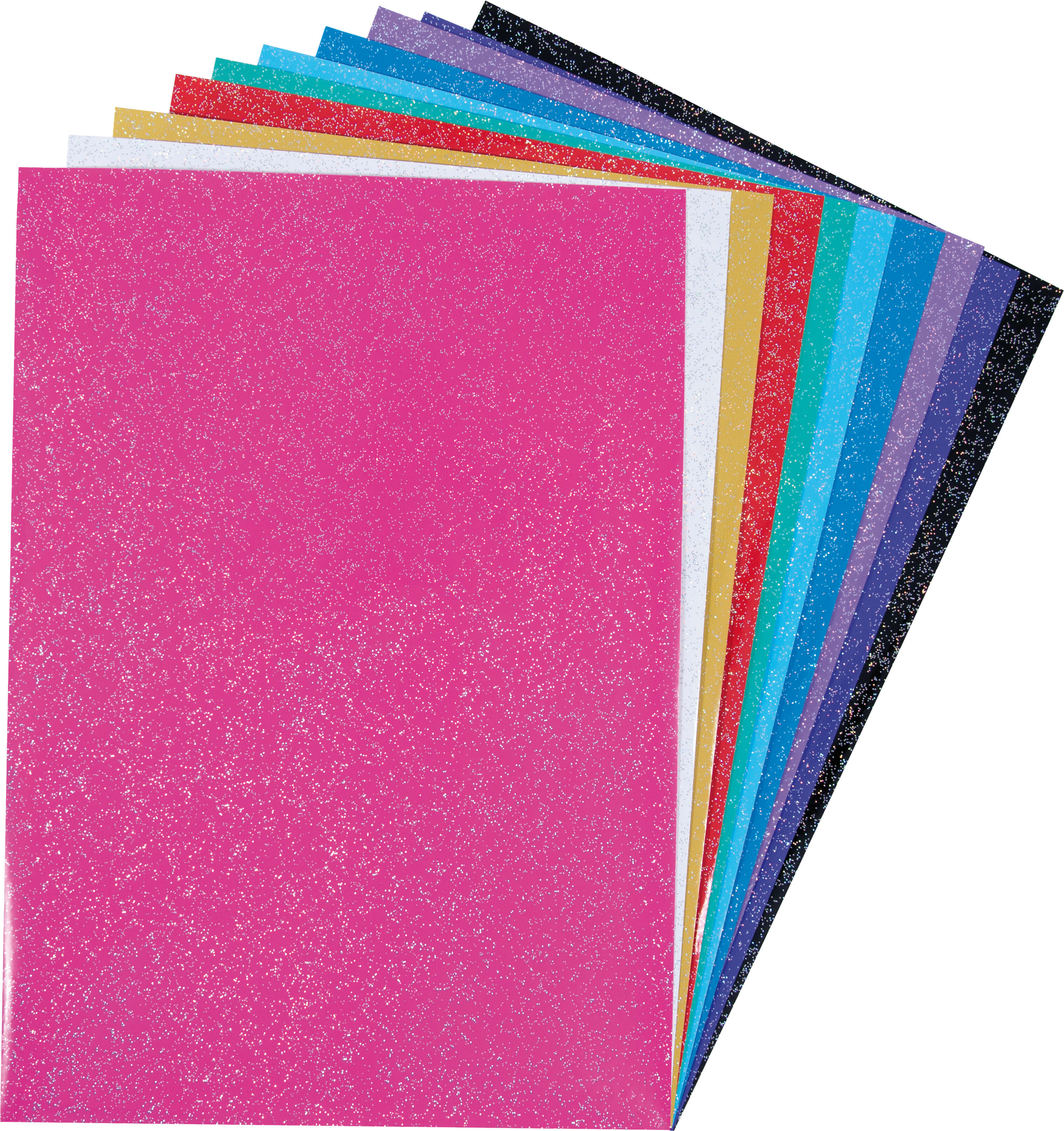 Glitterpapiersortiment 10 Bogen sortiert