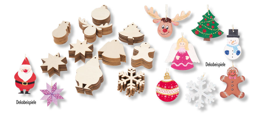 Weihnachtsmotive zum Hängen 100 Stück