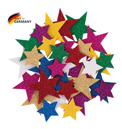 Glittersterne Intensivtöne, 32 Stück sortiert