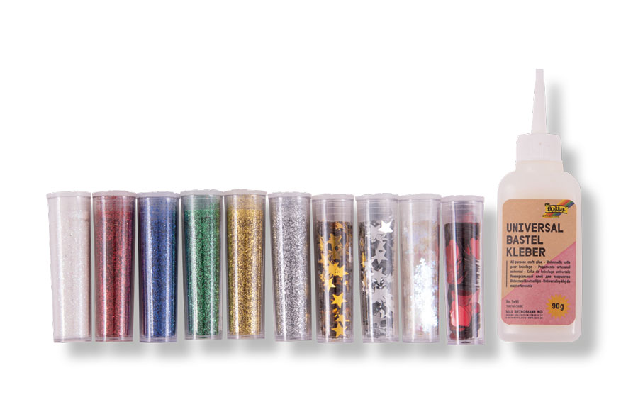 Glitter-& Paillettenmix Rainbow 10 Stück sortiert