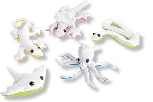 Sandtier zum Bemalen sortiert