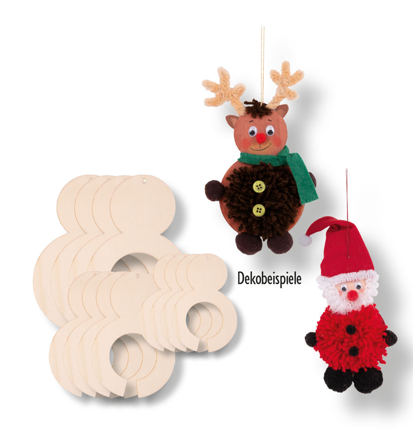 Anhänger für Pomponfigur 12 Stück SALE